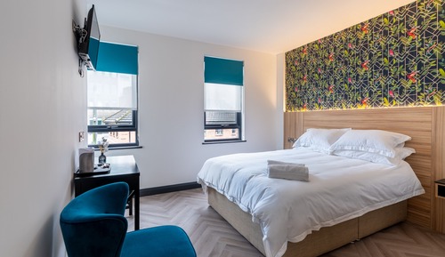 Habitación Deluxe doble, 1 cama de matrimonio grande, vistas a la ciudad