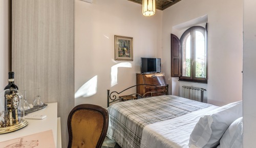 Habitación exclusiva doble, frigorífico, vistas al jardín