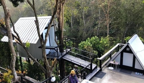 Casa en un árbol, vistas a la colina