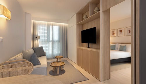 Suite, 1 cama de matrimonio con sofá cama, cocina