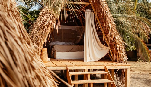 Cabaña panorámica, 1 cama de matrimonio, vistas al mar