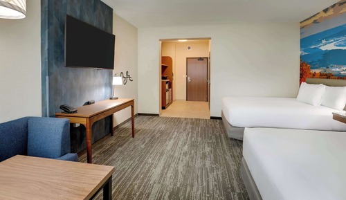 Habitación Deluxe, 2 camas de matrimonio, frigorífico y microondas
