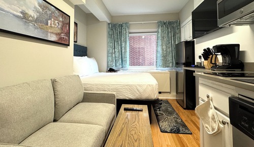 Suite estudio, 1 cama doble, cocina (Washer/Dryer)