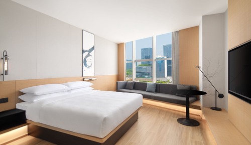 Estudio, 1 cama de matrimonio grande, vistas a la ciudad