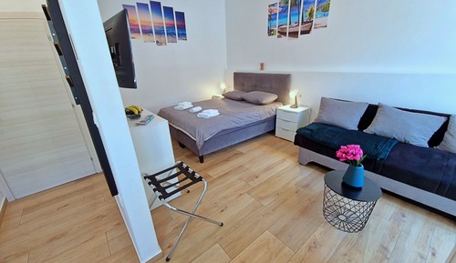 Estudio Confort, 1 cama de matrimonio con sofá cama, no fumadores, vistas a la ciudad