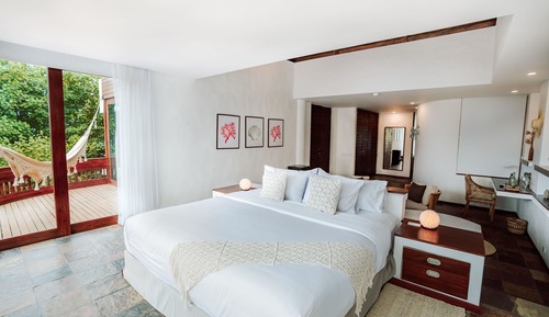 Habitación Deluxe doble, 1 cama de matrimonio grande, vistas al mar