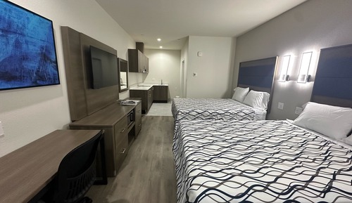 Suite junior, 2 camas de matrimonio, cocina básica