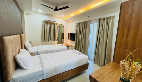 Habitación básica con 2 camas individuales