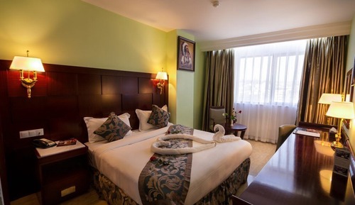 Habitación básica con 1 cama doble o 2 individuales, 1 habitación, baño privado, vistas a la ciudad