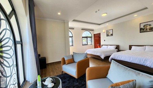 Habitación familiar, 2 camas dobles, vistas a la ciudad