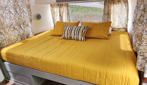 Casa móvil Premier, 1 cama de matrimonio, patio, vistas al río