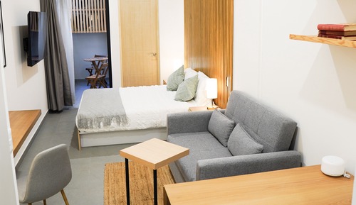 Suite estudio City, 1 cama de matrimonio con sofá cama, terraza