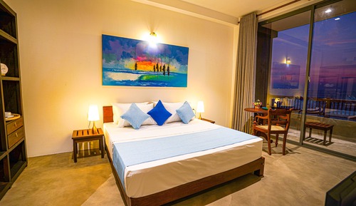 Suite estudio de lujo, 1 cama de matrimonio grande, vistas al mar, frente al mar