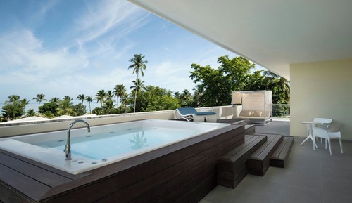 Suite presidencial, 1 cama de matrimonio grande, bañera de hidromasaje, vistas al mar