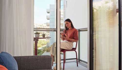 Apartamento superior, 1 cama doble con sofá cama, balcón