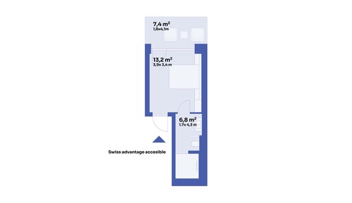 Swiss, Habitación, 1 cama doble, accesible para personas con discapacidad