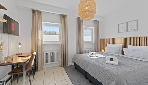 Apartamento Confort, cocina, en la zona del jardín