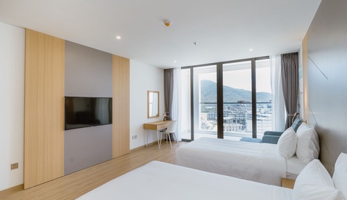 Habitación Deluxe con 2 camas individuales, vistas al mar
