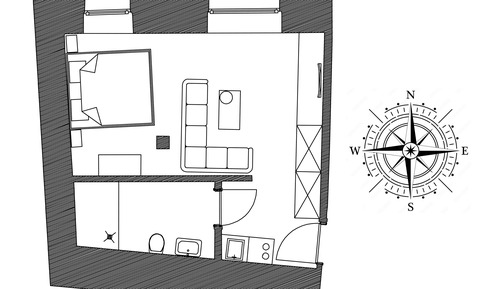 Estudio City, cocina básica, planta baja