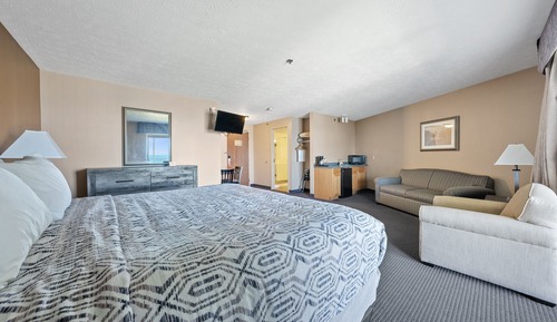 Suite, 1 cama de matrimonio grande con sofá cama, balcón, vistas al lago