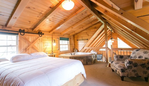 Cabaña de lujo, 2 habitaciones, bañera de hidromasaje
