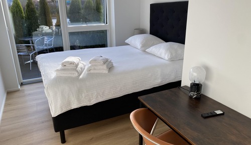 Habitación Club doble, 1 cama doble, patio