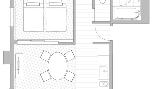 Suite estudio, 2 camas individuales