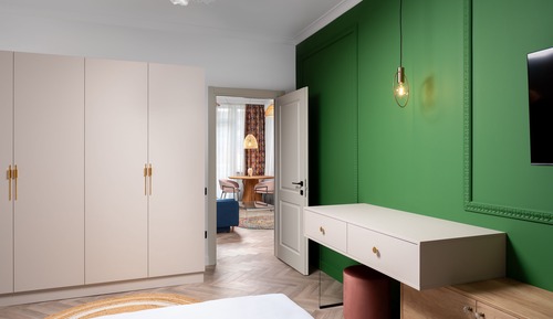 Suite Deluxe, 1 cama de matrimonio grande con sofá cama, vistas a la ciudad