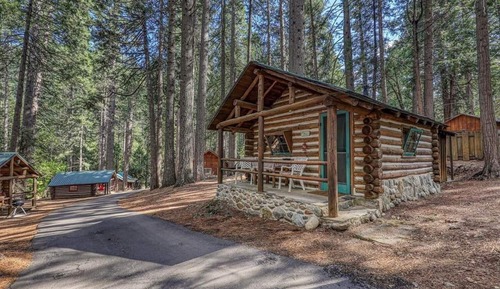 Cabaña estándar, 1 cama de matrimonio, vistas al jardín