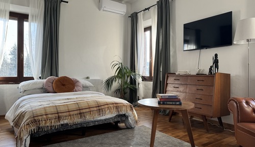 Habitación cuádruple familiar, 1 cama de matrimonio grande con sofá cama