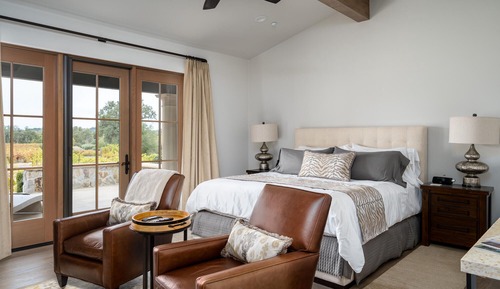 Suite estudio de lujo, 1 cama de matrimonio grande, baño privado, vistas al viñedo
