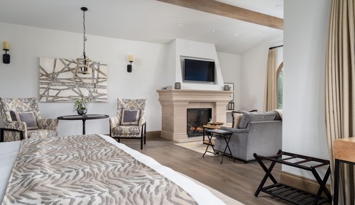 Suite estudio de lujo, 1 cama de matrimonio grande, baño privado, vistas al viñedo