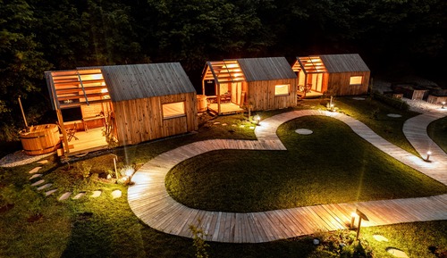 Cabaña básica, bañera de hidromasaje, vistas al complejo turístico