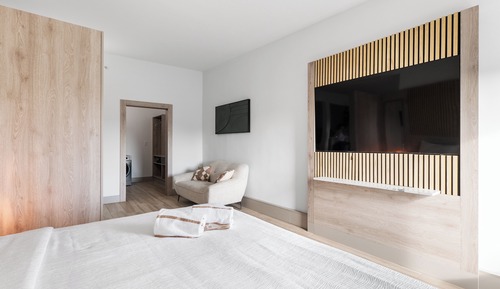 Apartamento, 1 cama de matrimonio grande con sofá cama, cocina básica