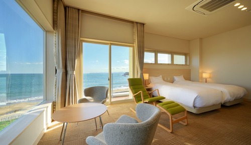 Habitación con 2 camas individuales, 2 camas individuales, no fumadores, vistas al mar