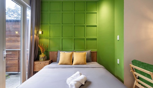 Estudio Deluxe, 1 cama de matrimonio, balcón, vistas a la ciudad