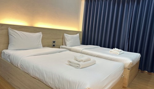 Habitación básica, 2 camas individuales, no fumadores, vistas a la ciudad