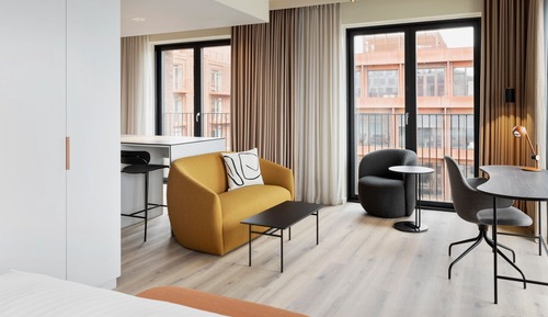 Estudio Deluxe, 1 cama de matrimonio, no fumadores, vistas al mar