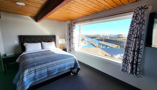 Suite, 1 habitación, chimenea, vistas al puerto deportivo