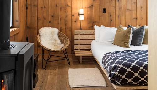 Cabaña básica, 1 cama de matrimonio grande, Se admiten mascotas, vistas a la colina