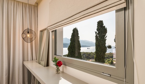 Suite de lujo, 1 cama de matrimonio grande, cocina básica, vistas al mar