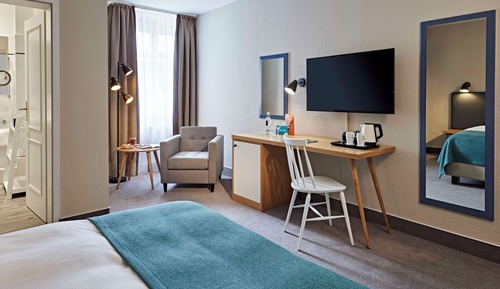 Habitación, varias camas