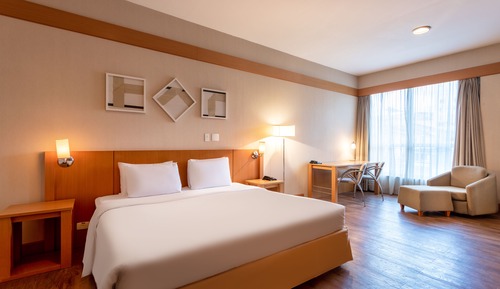 Habitación superior, 1 cama de matrimonio grande, accesible para personas con discapacidad
