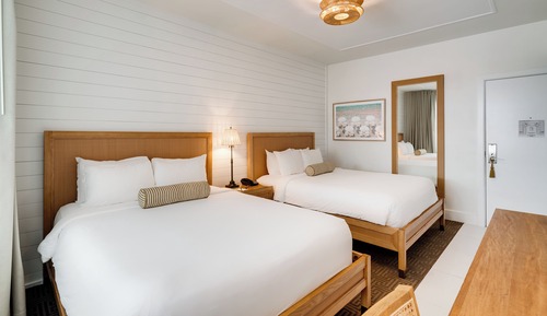 Habitación estándar, 2 camas de matrimonio, ducha adaptada