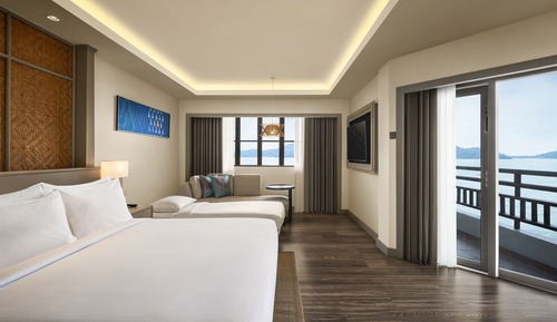 Habitación ejecutiva, 1 cama de matrimonio grande, vistas al mar (Family Room)