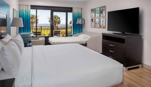 Habitación, 1 cama de matrimonio grande con sofá cama, vistas al mar