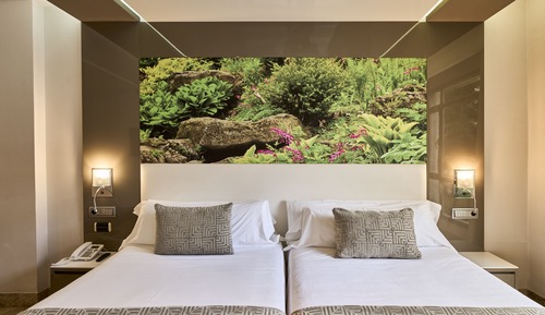 Habitación estándar con 1 cama doble o 2 individuales, vistas al jardín