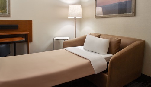 Estudio, 1 cama de matrimonio grande con sofá cama (Mobility/Hearing Access, Roll-In Shwr)