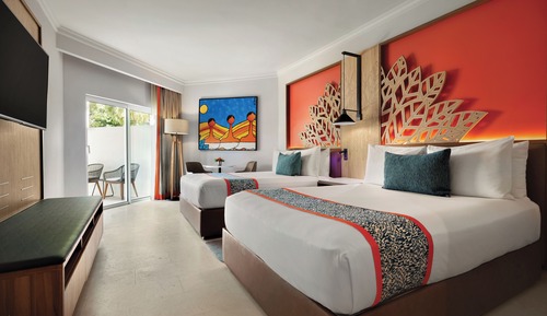 Habitación Premium, 2 camas de matrimonio, vistas al jardín