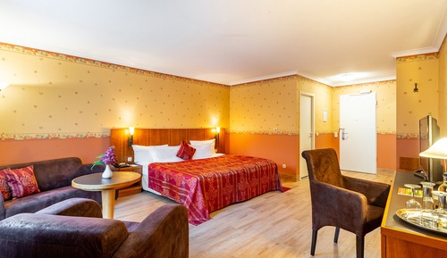 Suite estudio junior, 1 cama de matrimonio grande, 2 baños (incl. 3.50€ per room/night Energy Fee)